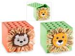 Boîte de rangement en bois et couvercle porte-stylo animal