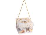 Boîte en papier pour panettone avec poignée et couvercle