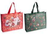 Bolsa de tela no tejida de 16 litros con estampado navideño