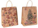 Bolsa/sobre grande de papel kraft con asas y decoración navi