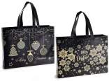 Borsa in tessuto non tessuto 11L con decori in simil oro
