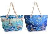 Borsa mare in stoffa con manici in corda