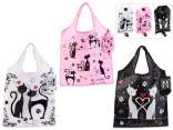 Borsa spesa richiudibile in poliestere 12L con gatti