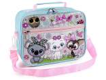 Borsa termica/lunch bag con tasca frontale,manico e tracolla