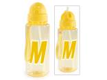Botella/termo Tritan de 500 ml con letra M y pajita