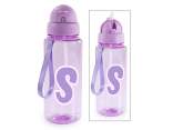 Botella/termo Tritan de 500 ml con letra S y pajita