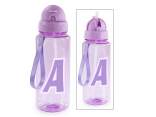 Botella/termo Tritan de 500 ml letra A con pajita