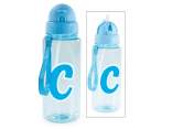 Botella/termo Tritan de 500 ml letra C con pajita