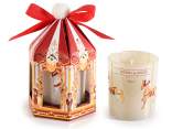 Bougie parfumée de Noël dans un pot en verre carrousel