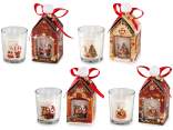 Bougie parfumée de Noël dans un verre