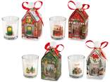 Bougie parfumée de Noël dans un verre