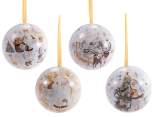 Boule de Noël alimentaire en métal ouvrable à suspendre