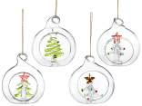 Boule de verre à accrocher au sapin de Noël