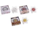 Bow glass tealight holder w / tealight in gift box