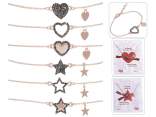 Bracelet en métal or rose cœur/étoile avec carte Mastercard
