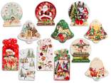 Calamita / Magnete in ceramica lucida con decori di Natale