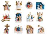 Calamita / magnete con presepe resina con dettagli simil oro