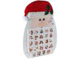 Calendrier Avent en bois Père Noël avec 24 tiroirs