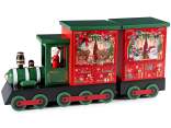Calendrier de l'Avent en bois en forme de train avec 24 tiro