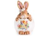 Ceramic egg food jar with rabbit lid