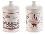 Ceramic food jar chicken with lid