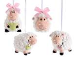 Ceramic sheep decoration to hang