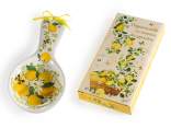 Ceramic spoon rest with lemon and bow decorations