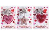 Charm / portachiavi Mamma con strass e pendenti e card