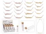 Choker / colier metalic cu cuvinte, in eprubeta din sticla