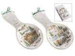 Christmas ceramic spoon rest with bow