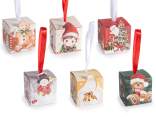 Christmas character box with hanging string