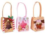 Christmas cloth bag with window and embossed decorations