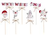 Christmas decoration on wooden stick