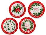 Christmas food plate porcelain with golden elements