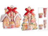 Christmas gift set with gingerbread hand and foot cream