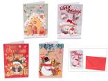 Christmas greeting card with 3D decoration and envelope