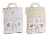 Christmas house paper box with handle