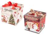 Christmas paper box with lid and bow