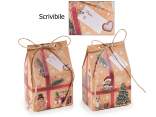 Christmas paper package box with string bow