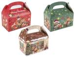 Christmas paper trunk box with handle