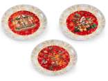 Christmas plate in glossy food grade porcelain