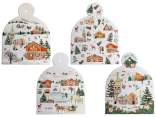 Christmas trivet in glossy ceramic on cork base