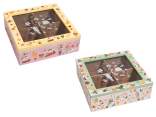Christmas wooden tea and spice box with 4 compartments