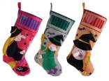Cloth sweets stocking with Befana decorations