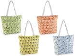 Cocktail print fabric bag with zip closure