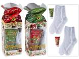 Coffret cadeau avec crème pieds 60 ml et chaussettes douces