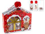 Coffret cadeau maison de Noël avec 3 produits corps