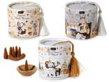 Coffret de Noël de 30 cônes d'encens avec porte-cônes