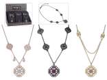 Collana in metallo con strass in card