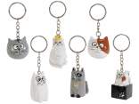 Colored resin cat keychain